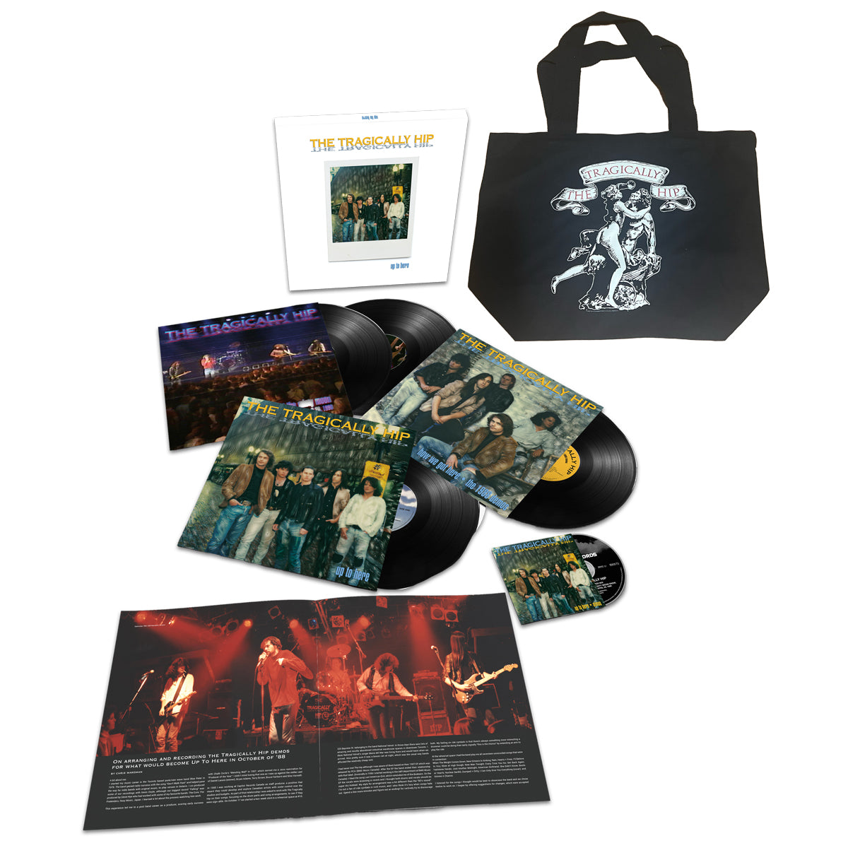 THE TRAGICALLY HIP Up to Here Box Set  & Satyr Tote Bundle