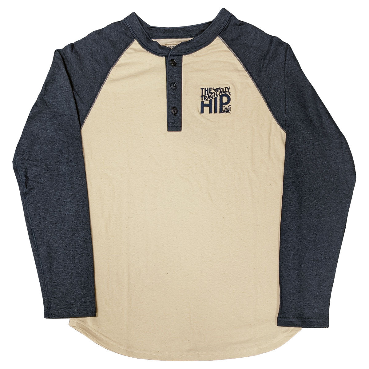 Henley Raglan THE TRAGICALLY HIP Standfield's Logo Henley Raglan – The Tragically Hip