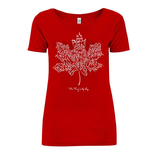 THE TRAGICALLY HIP Ladies Leaf Album Red T-Shirt